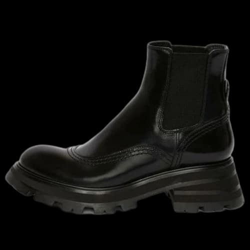 Alexander McQueen Leather Chelsea Ankle Boots 'Black' (Women's)