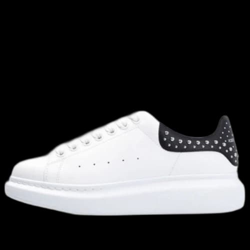 Alexander McQueen Studded Oversized Sneakers 'White Black' (Women's)