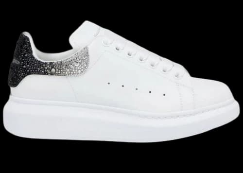 Alexander McQueen Oversized White Black Silver Crystal (Women's)