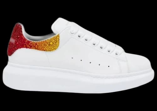 Alexander McQueen Oversized White Orange Yellow Crystal (Women's)
