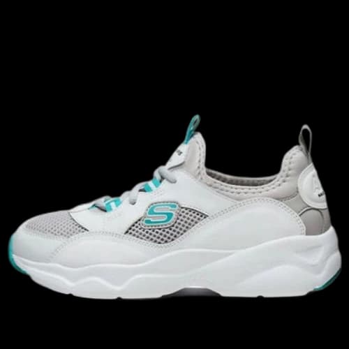 Skechers D'lites Airy Sneakers White/Grey/Green (Women's)
