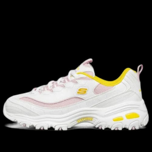 Skechers D'lites 1.0 GS White/Yellow/Pink (Women's)