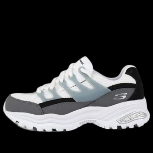 Skechers D'Lites Low-Top Daddy Shoes White/Grey (Women's)