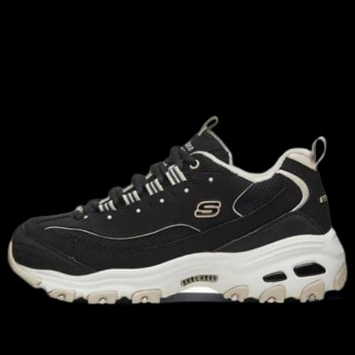 Skechers D'Lites 1.0 Fashion Running Shoes Black/Grey/Brown (Women's)