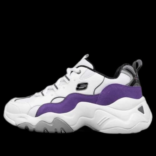 One Punch Man x Skechers D'lites 3.0 Low Top Running Shoes White/Purple (Women's)