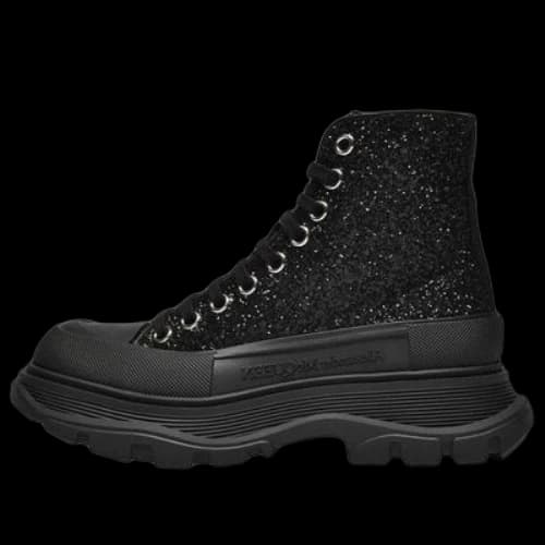 Alexander McQueen Tread Slick Glitter High-Top 'Black' (Women's)