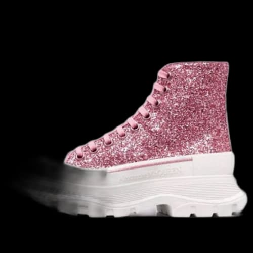 Alexander McQueen Tread Slick Glitter High-Top 'Pink White' (Women's)