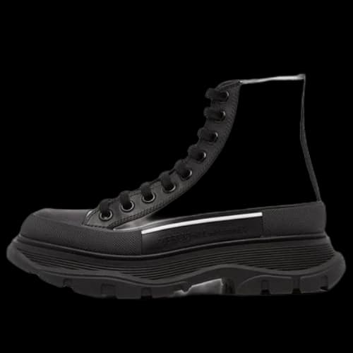 Alexander McQueen Tread Slick High-Top Sneakers 'White Black' (Women's)