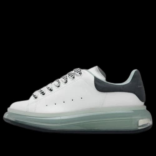 Alexander McQueen Transparent Sole Oversized Sneakers 'White Green' (Women's)