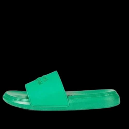 Alexander McQueen Embossed Rubber Slides 'Green' (Women's)