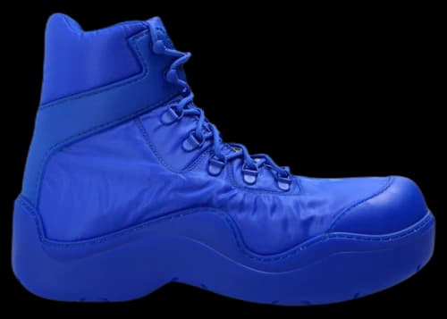 Bottega Veneta Puddle Bomber Ankle Boot Blue