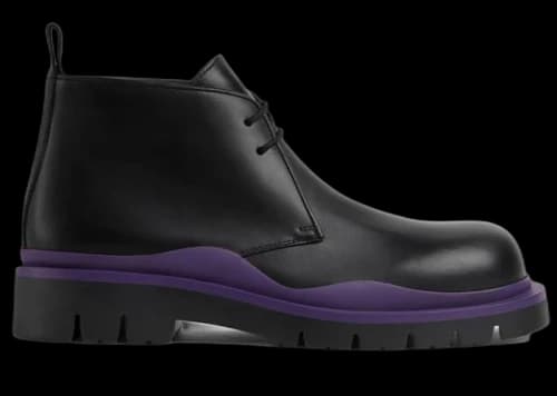 Bottega Veneta Tire Desert Boot Black Purple