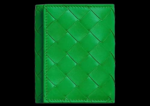 Bottega Veneta Small Intrecciato Tri-Fold Zip Wallet Parakeet