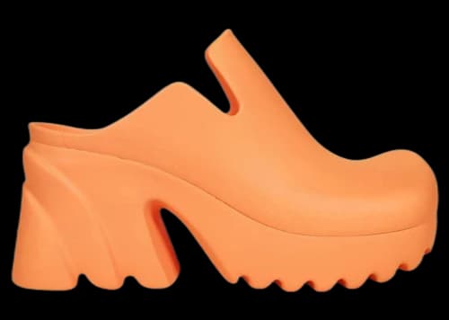 Bottega Veneta Rubber Flash Mules Orange (Women's)