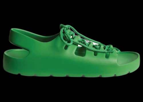 Bottega Veneta Jelly Lace Up Sandal Green (Women's)