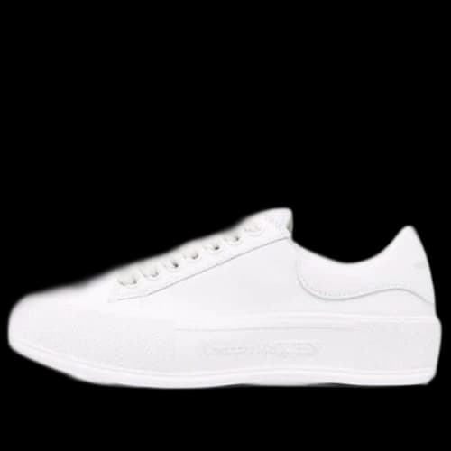 Alexander McQueen Deck Plimsoll Lace-Up Sneakers 'White' (Women's)