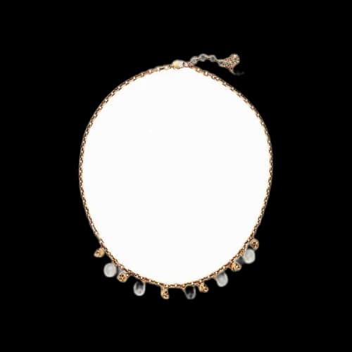 Alexander McQueen Pearly Skull Necklace 'Antique Gold'