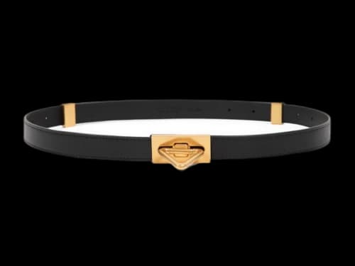 Bottega Veneta Triangle Buckle Belt Black