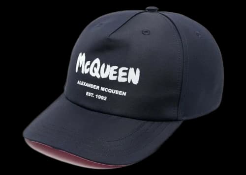 Alexander McQueen Grafitti Print Cap Navy