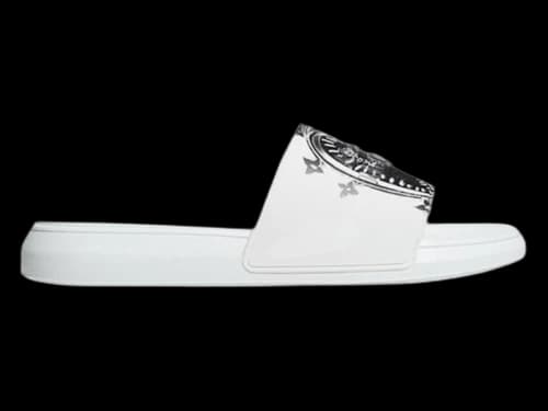 Alexander McQueen Heart Slider White Black