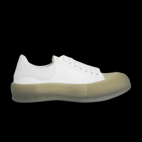 Alexander McQueen Deck Lace-Up Plimsoll 'White Khaki'
