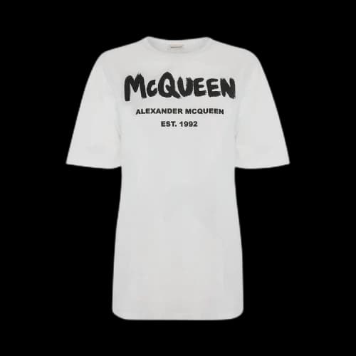 Alexander McQueen Graffiti T-Shirt 'White/Black'