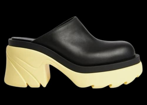 Bottega Veneta Flash Mules Black Yellow (Women's)