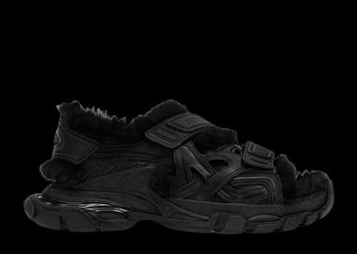 Balenciaga Track Sandal Fake Fur Black (Women's)