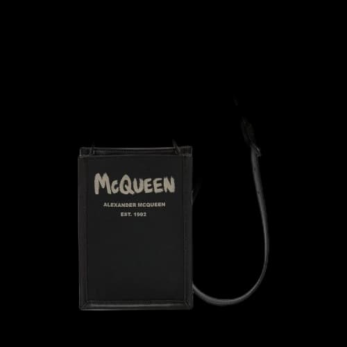 Alexander McQueen Graffiti Edge Mini Crossbody Bag 'Black/White'