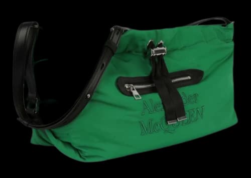 Alexander McQueen The Bundle Shoulder Bag Green/Black