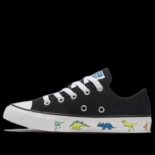 (GS) Converse Chuck Taylor All Star Big Black Dinosaur 'Black White'