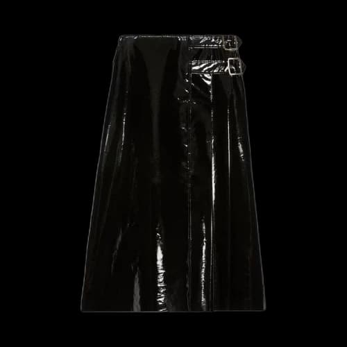 Gucci Vinyl Effect Skirt Black