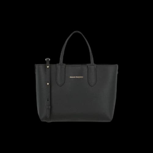 Alexander McQueen Mini Shopper Leather Tote 'Black'