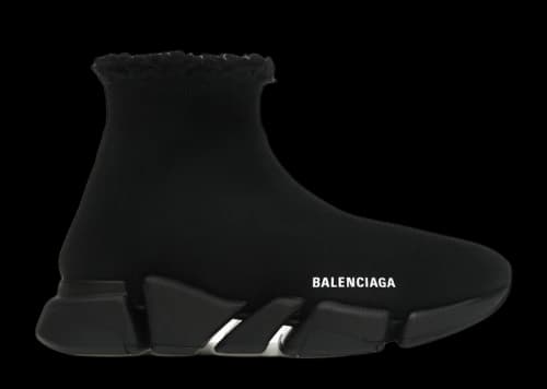Balenciaga Speed 2.0 Recycled Fake Fur Black (Women's)