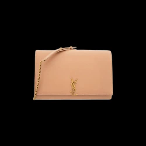 Saint Laurent Cassandre Logo Plaque Wallet 'Vintage Peach'