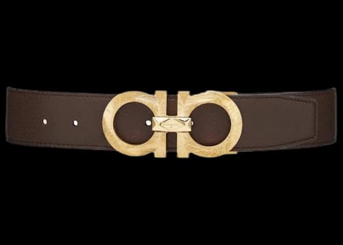 Ferragamo Reversible And Adjustable Gancini Belt Brown/Black