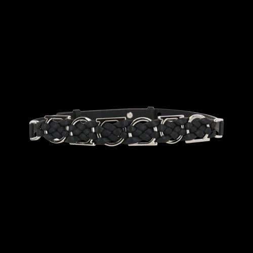 Ferragamo Braided Gancini Belt 'Black'