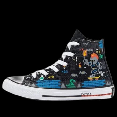 Converse Chuck Taylor All Star High Top Jr Black/Multicolor