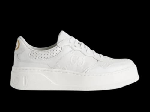 Gucci GG Embossed White Leather (Women's)