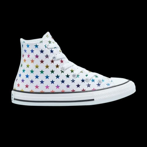 Converse Chuck Taylor All Star High GS 'Allover Metallic Stars - White'
