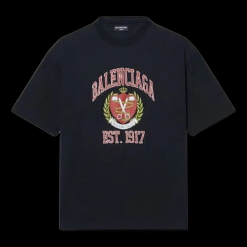 Balenciaga Est.1917 Crest Logo T-Shirt 'Black'