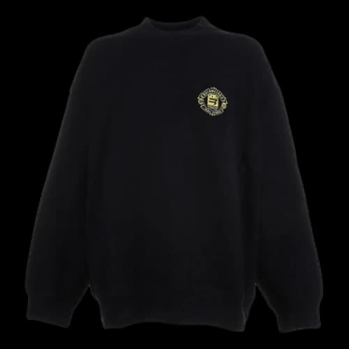 Balenciaga Sporty B Crest Logo Crewneck Sweater 'Black'