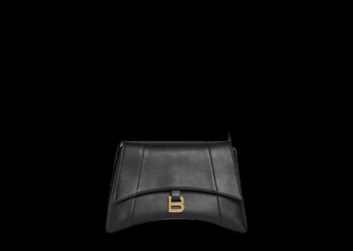 Balenciaga Women's Downtown Medium Shoulder Bag Black