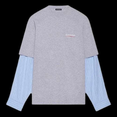 Balenciaga Political Campaign Layered T-Shirt 'Grey'