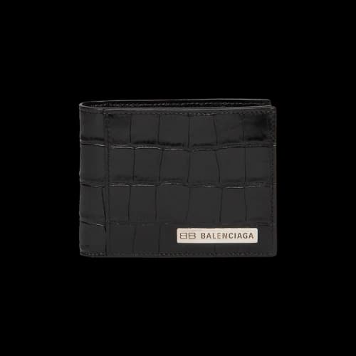 Balenciaga Plate Square Fold Wallet 'Black'