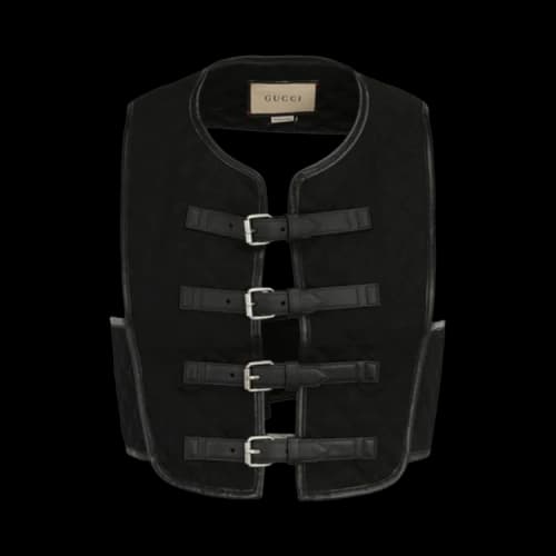 Gucci Quilted Gabardine Gilet Black