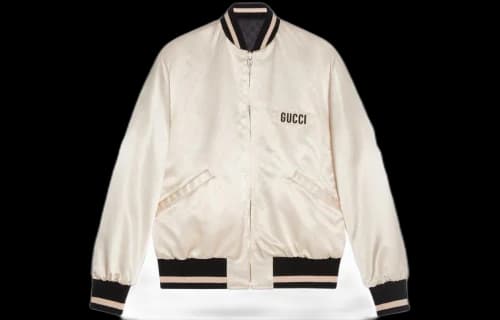 Gucci Reversible Water Repellent Nylon Bomber 'Black White'