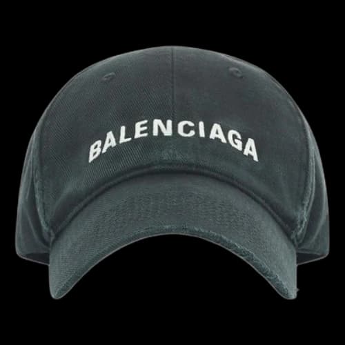 Balenciaga Logo Front Cap Glow In The Dark 'Black' (Women's)
