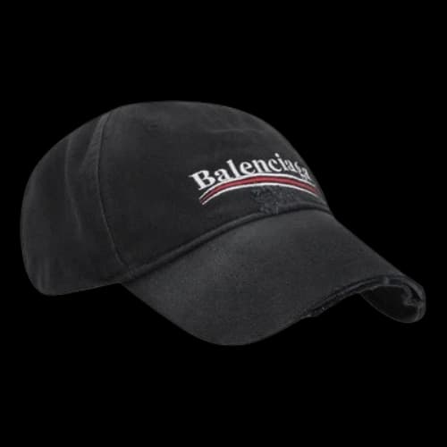 Balenciaga Political Campaign Destroyed Cap 'Black'