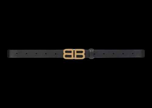 Balenciaga Women's BB Hourglass Thin Belt Black